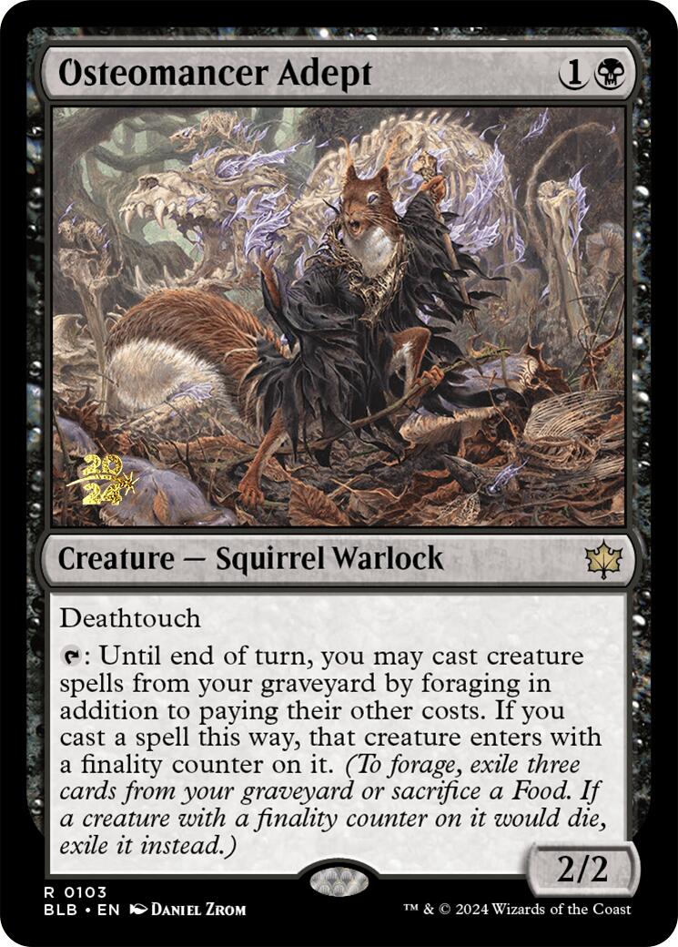 Osteomancer Adept [Bloomburrow Prerelease Promos] | Good Games Cannington