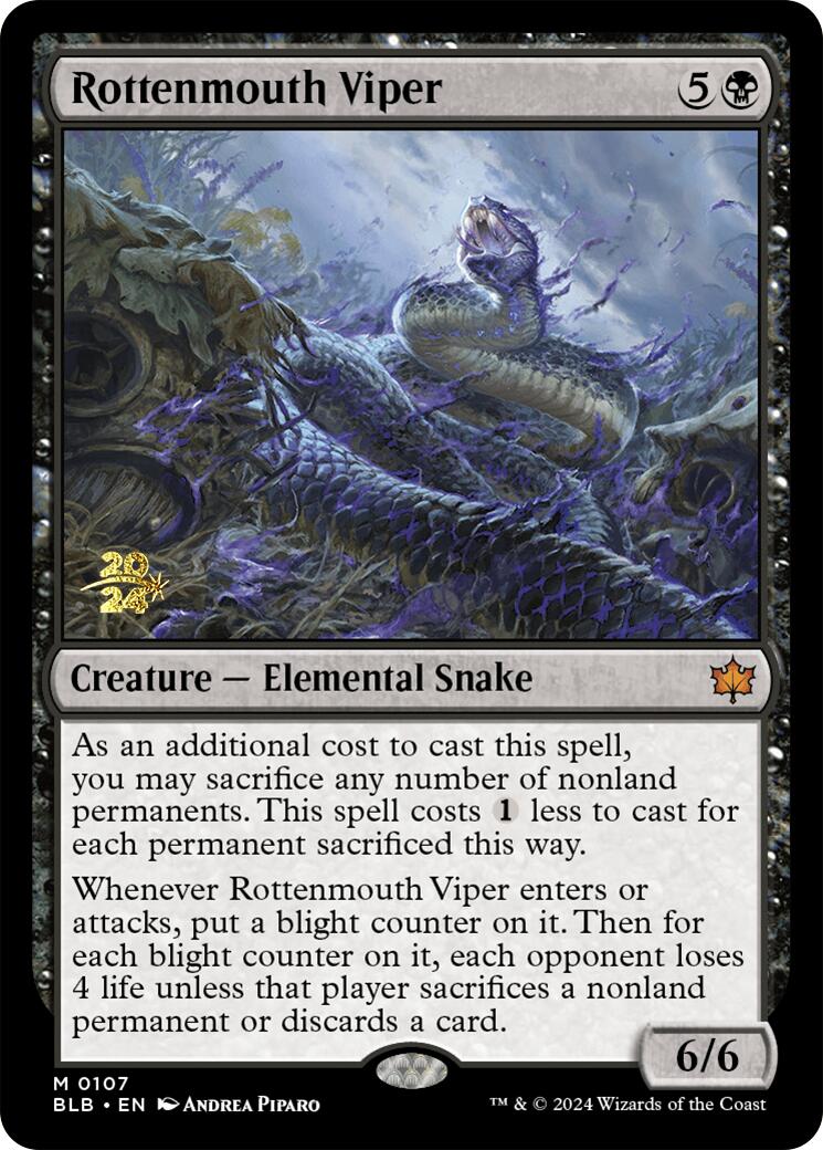 Rottenmouth Viper [Bloomburrow Prerelease Promos] | Good Games Cannington