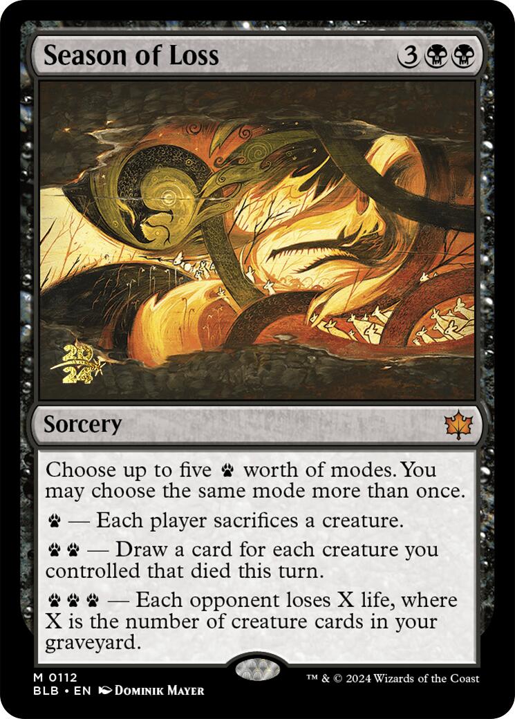 Season of Loss [Bloomburrow Prerelease Promos] | Good Games Cannington