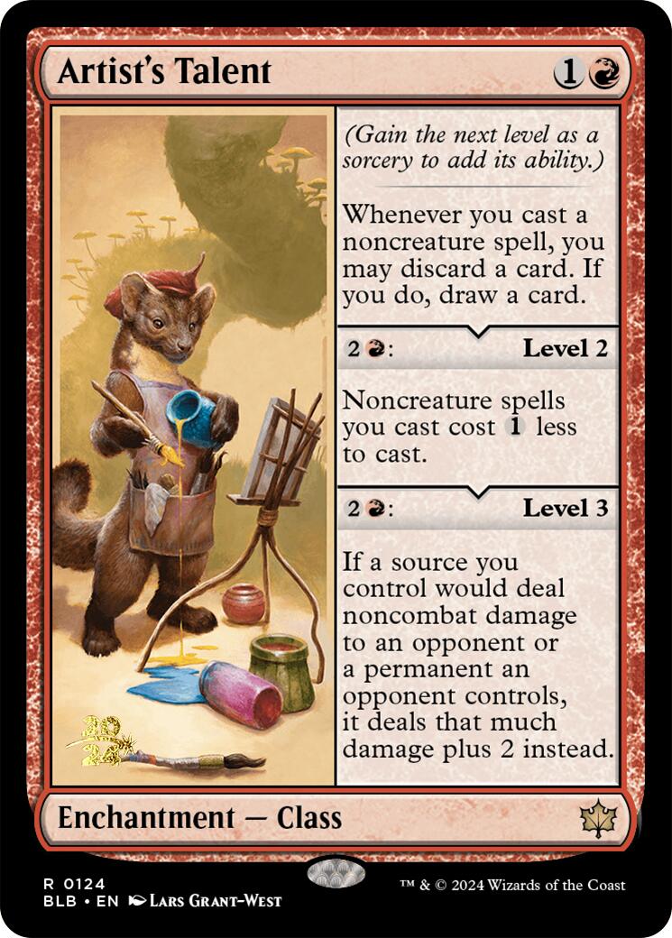 Artist's Talent [Bloomburrow Prerelease Promos] | Good Games Cannington