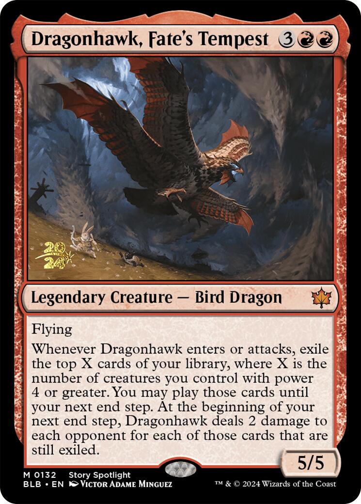 Dragonhawk, Fate's Tempest [Bloomburrow Prerelease Promos] | Good Games Cannington