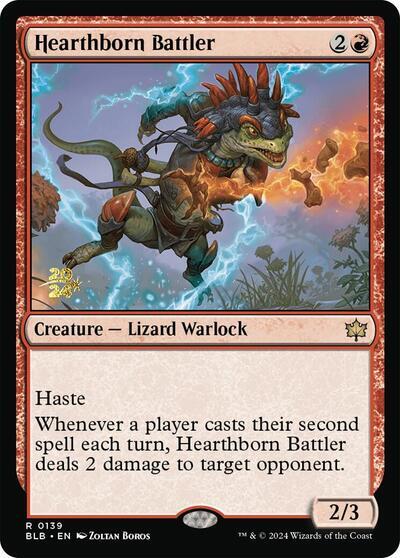 Hearthborn Battler [Bloomburrow Prerelease Promos] | Good Games Cannington