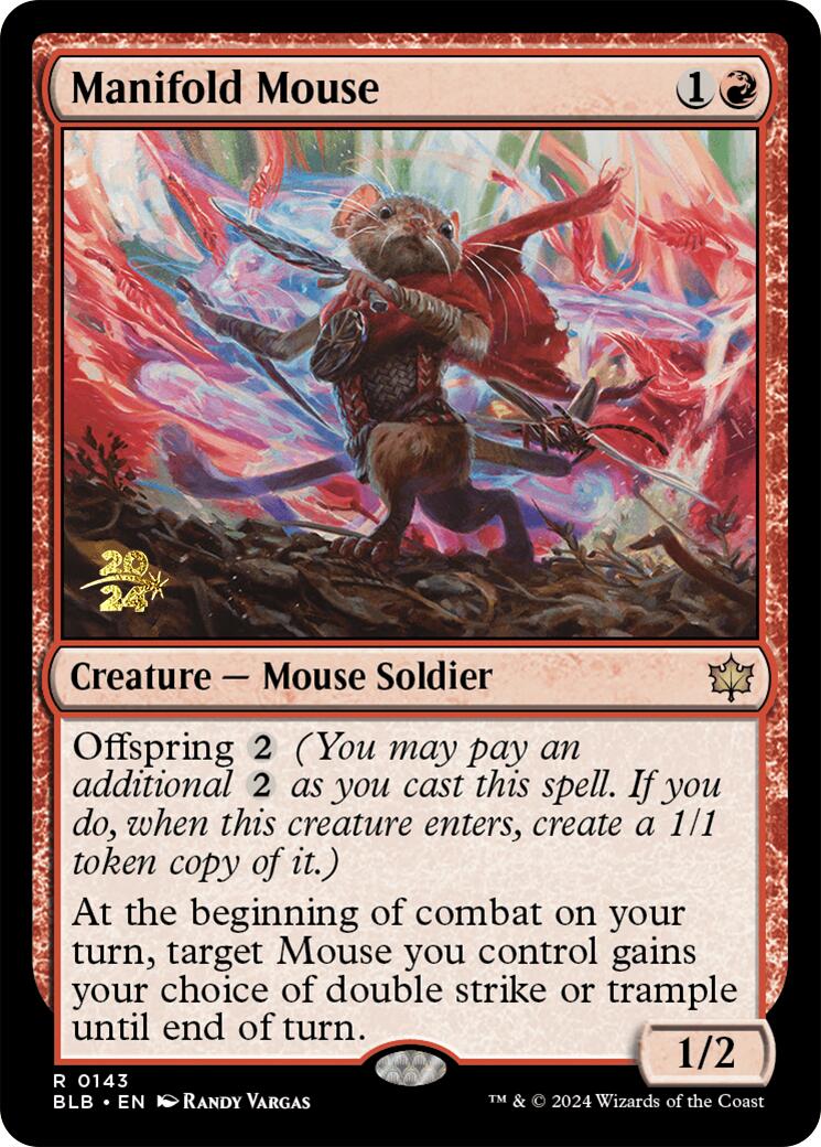 Manifold Mouse [Bloomburrow Prerelease Promos] | Good Games Cannington