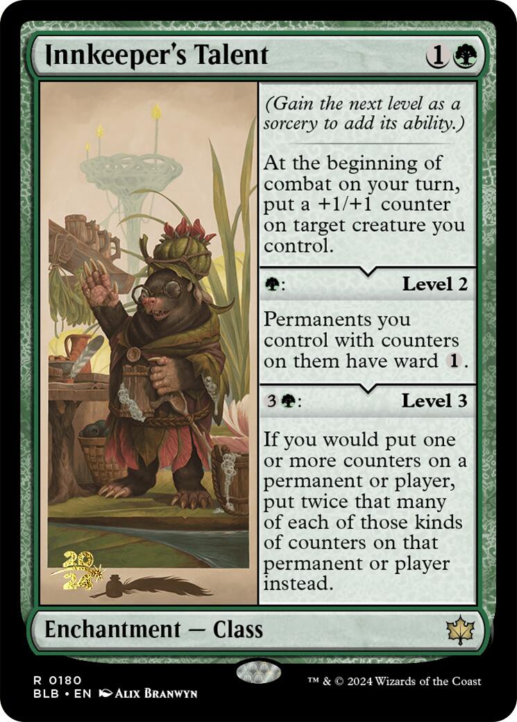 Innkeeper's Talent [Bloomburrow Prerelease Promos] | Good Games Cannington