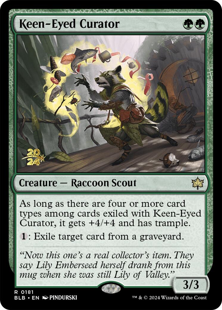 Keen-Eyed Curator [Bloomburrow Prerelease Promos] | Good Games Cannington