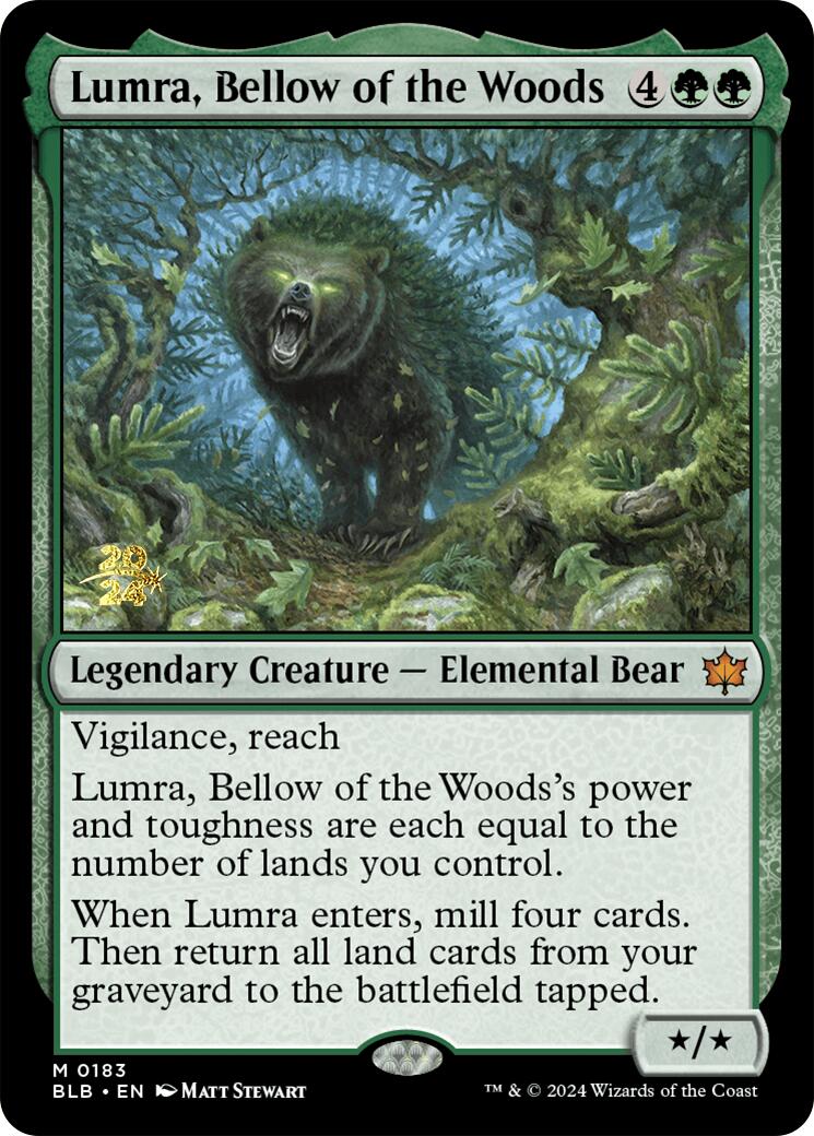 Lumra, Bellow of the Woods [Bloomburrow Prerelease Promos] | Good Games Cannington