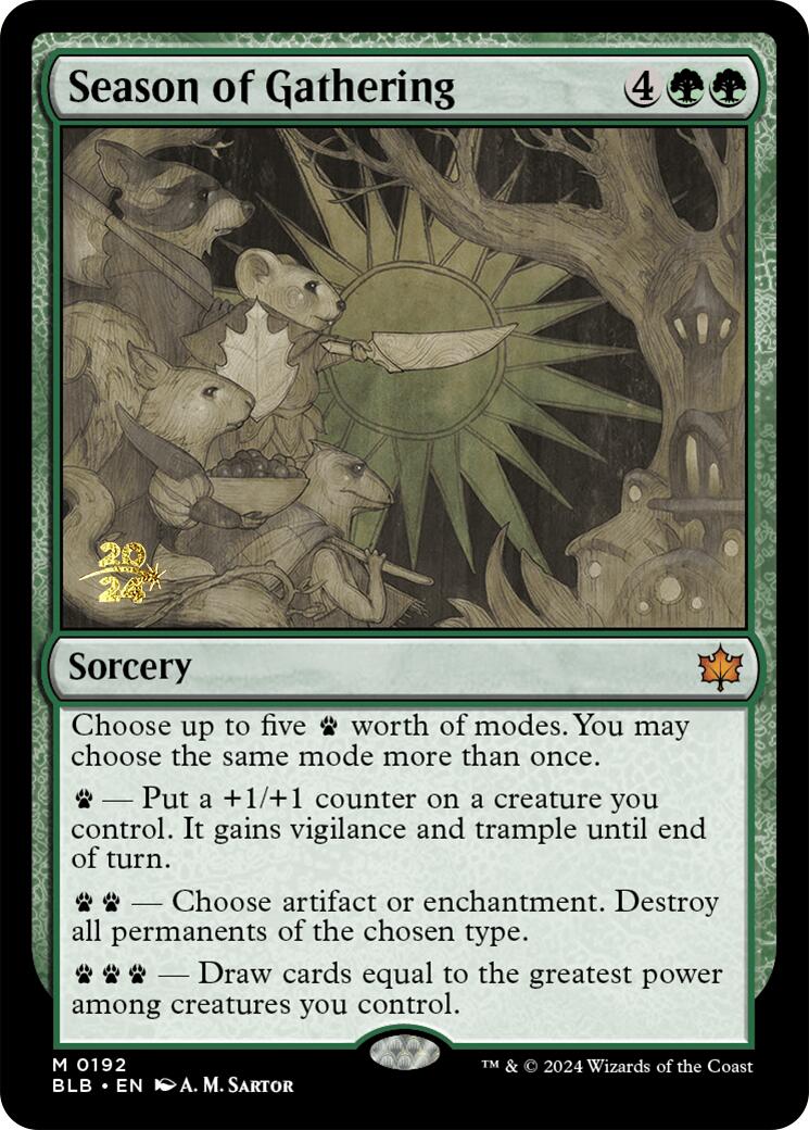 Season of Gathering [Bloomburrow Prerelease Promos] | Good Games Cannington