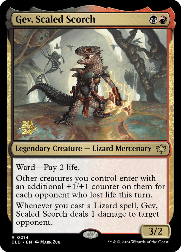 Gev, Scaled Scorch [Bloomburrow Prerelease Promos] | Good Games Cannington