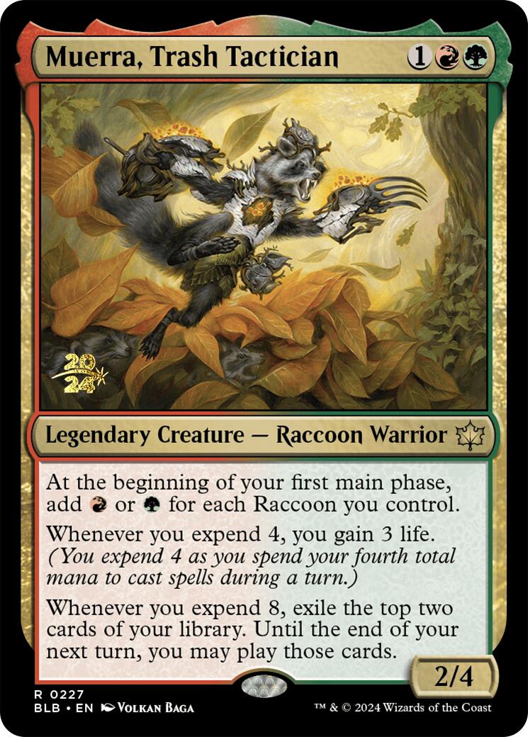 Muerra, Trash Tactician [Bloomburrow Prerelease Promos] | Good Games Cannington