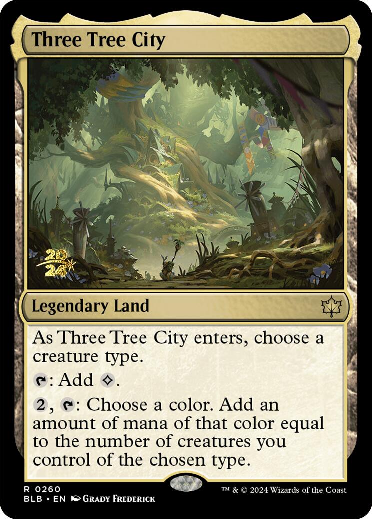Three Tree City [Bloomburrow Prerelease Promos] | Good Games Cannington