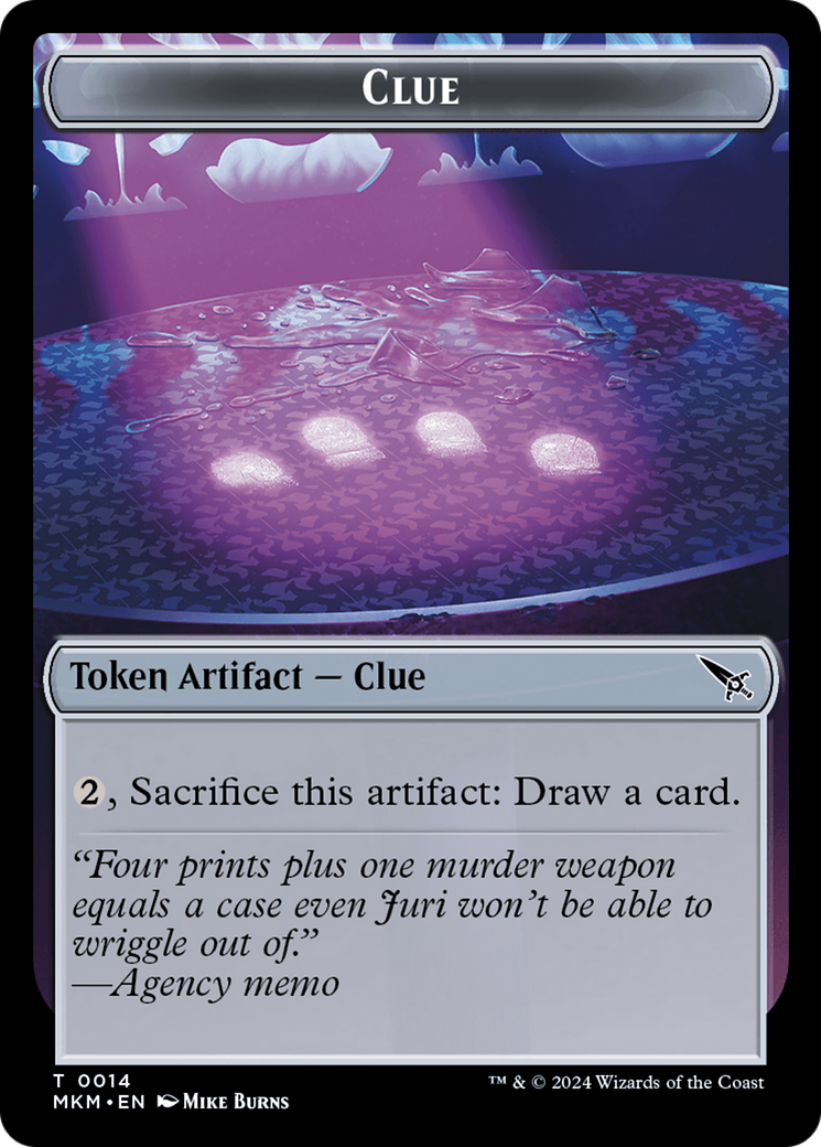 Clue (0014) // A 0041 Double-Sided Token [Murders at Karlov Manor Tokens] | Good Games Cannington