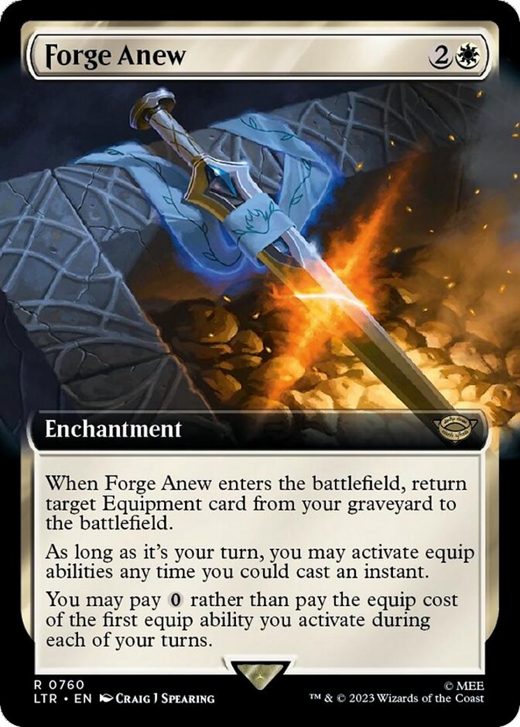 Forge Anew (Extended Art) (Surge Foil) [The Lord of the Rings: Tales of Middle-Earth] | Good Games Cannington