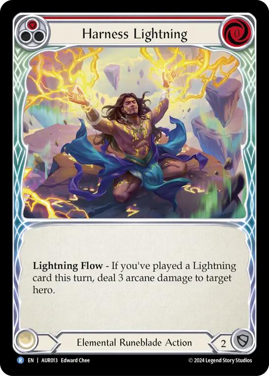 Harness Lightning (Red) [AUR013] (1st Strike) | Good Games Cannington