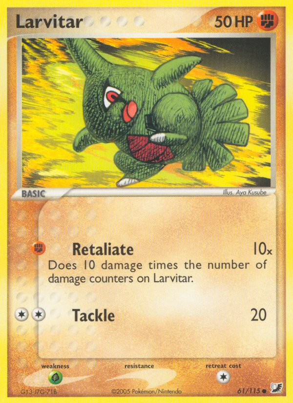 Larvitar (61/115) [EX: Unseen Forces] | Good Games Cannington