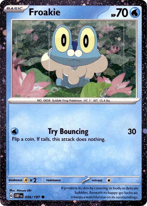 Froakie (056/197) (Cosmos Holo) [Scarlet & Violet: Obsidian Flames] | Good Games Cannington