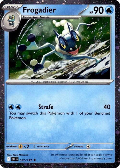 Frogadier (057/197) (Cosmos Holo) [Scarlet & Violet: Obsidian Flames] | Good Games Cannington