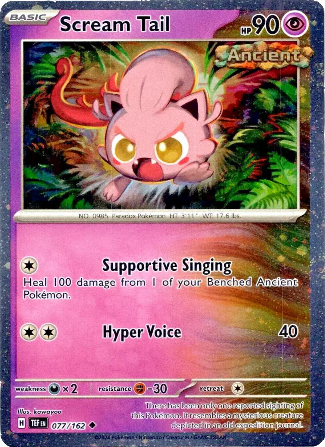 Scream Tail (077/162) (Cosmos Holo) [Miscellaneous Cards] | Good Games Cannington
