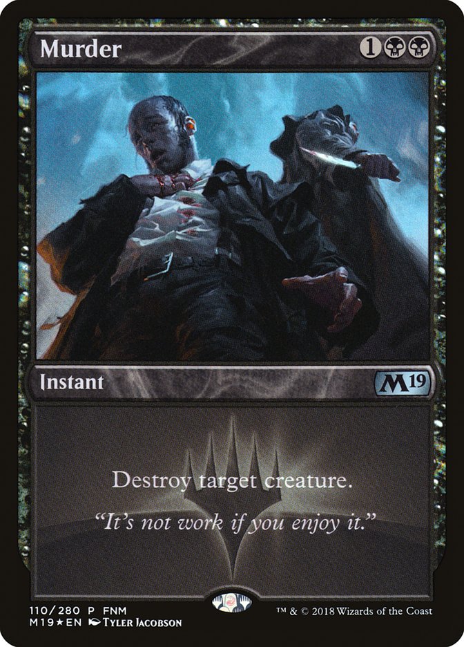 Murder (FNM) [Core Set 2019 Promos] | Good Games Cannington
