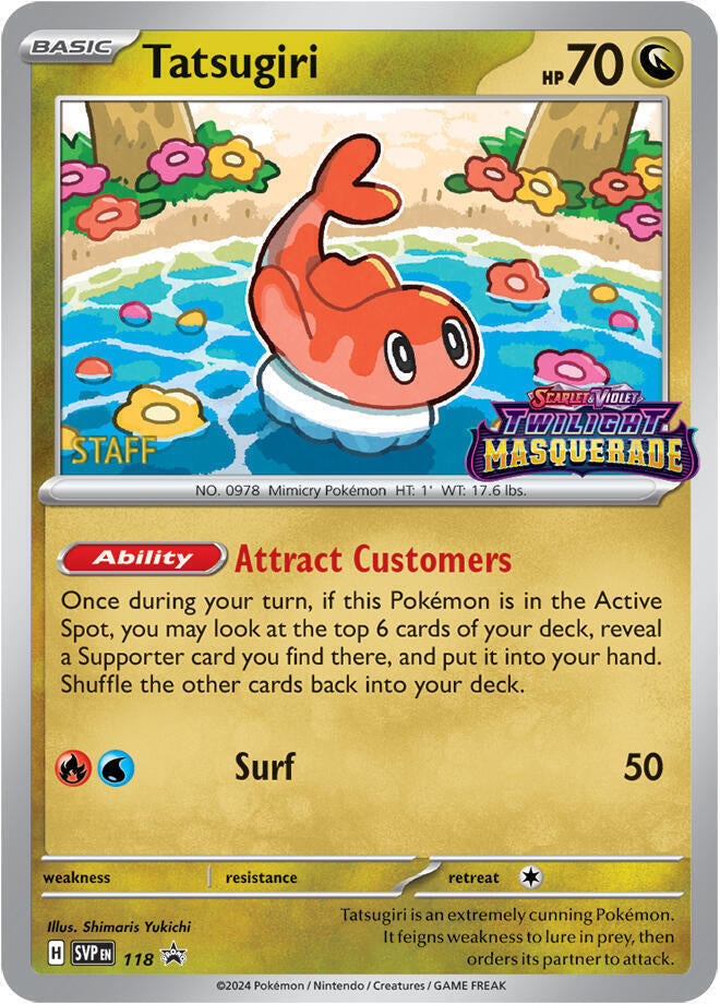 Tatsugiri (118) (Staff) [Scarlet & Violet: Black Star Promos] | Good Games Cannington