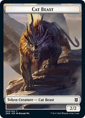 Cat Beast // Plant Double-Sided Token [Zendikar Rising Tokens] | Good Games Cannington