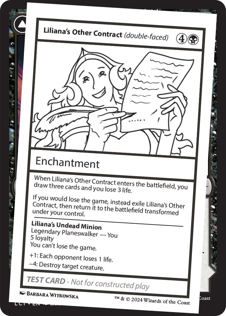 Liliana's Other Contract (double-faced) [Mystery Booster 2 Playtest Cards] | Good Games Cannington