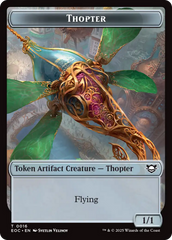 Thopter // Beast (0006) Double-Sided Token [Edge of Eternities Commander Tokens] | Good Games Cannington