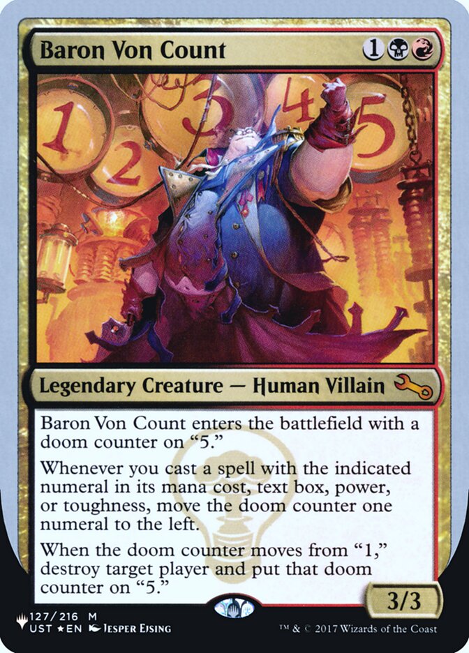 Baron Von Count (Unfinity Foil Edition) [The List] | Good Games Cannington