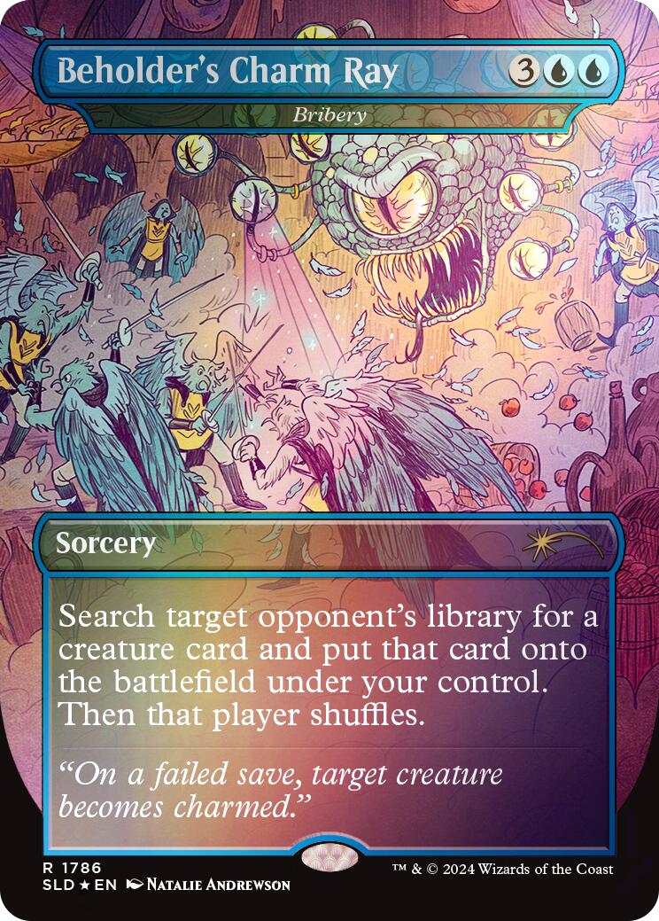 Beholder's Charm Ray - Bribery (Rainbow Foil) [Secret Lair Drop Series] | Good Games Cannington