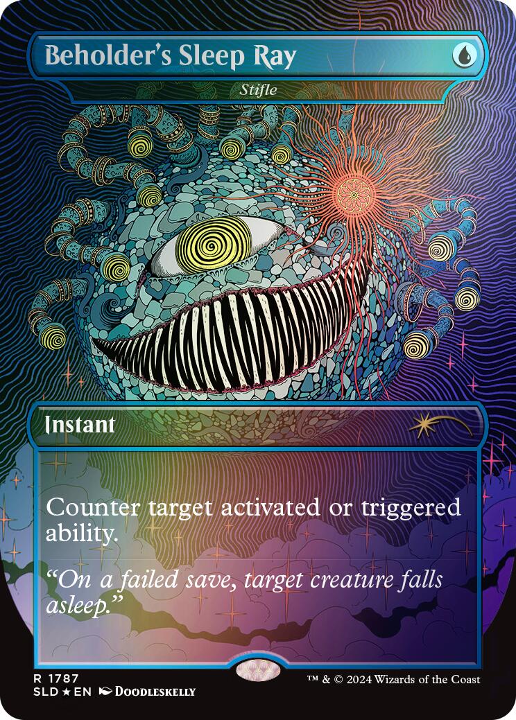 Beholder's Sleep Ray - Stifle (Rainbow Foil) [Secret Lair Drop Series] | Good Games Cannington