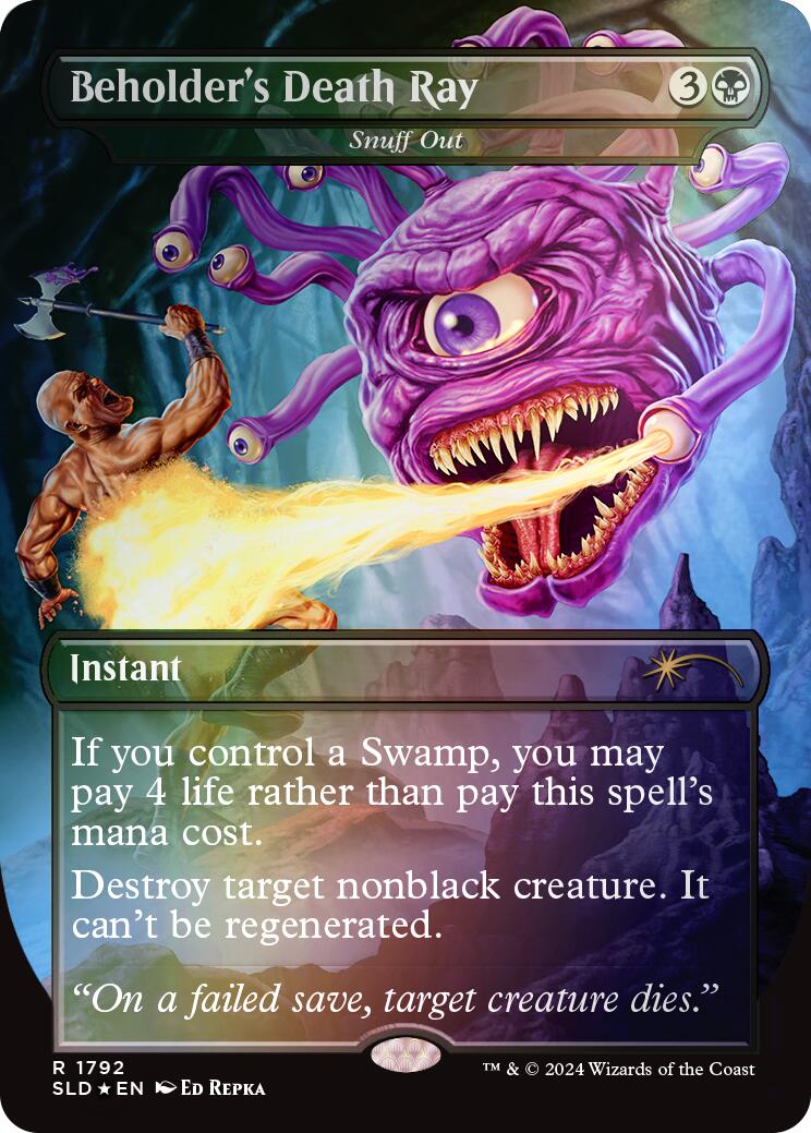 Beholder's Death Ray - Snuff Out (Rainbow Foil) [Secret Lair Drop Series] | Good Games Cannington