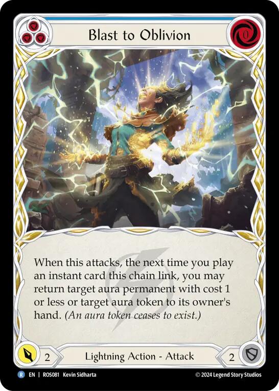 Blast to Oblivion (Blue) [ROS081] (Rosetta)  Rainbow Foil | Good Games Cannington