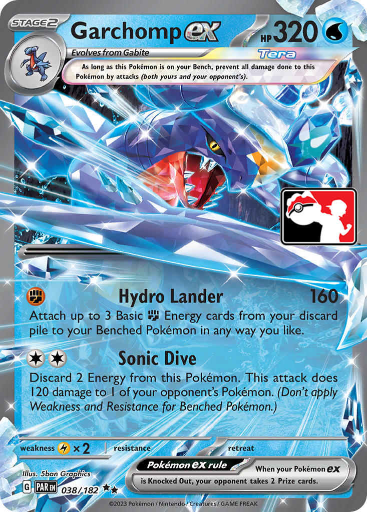 Garchomp ex (038/182) [Prize Pack Series Five] | Good Games Cannington