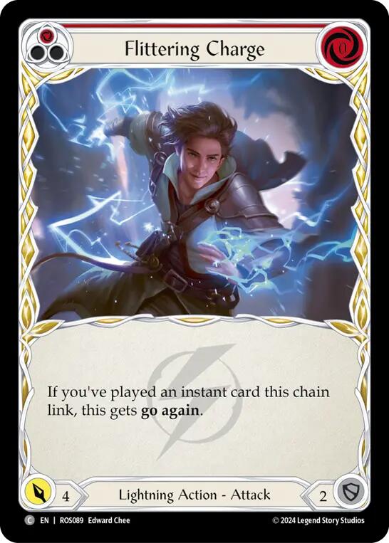 Flittering Charge (Red) [ROS089] (Rosetta)  Rainbow Foil | Good Games Cannington