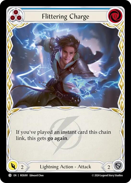 Flittering Charge (Blue) [ROS091] (Rosetta)  Rainbow Foil | Good Games Cannington