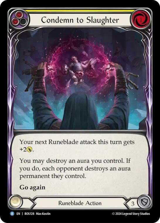 Condemn to Slaughter (Yellow) [ROS128] (Rosetta)  Rainbow Foil | Good Games Cannington