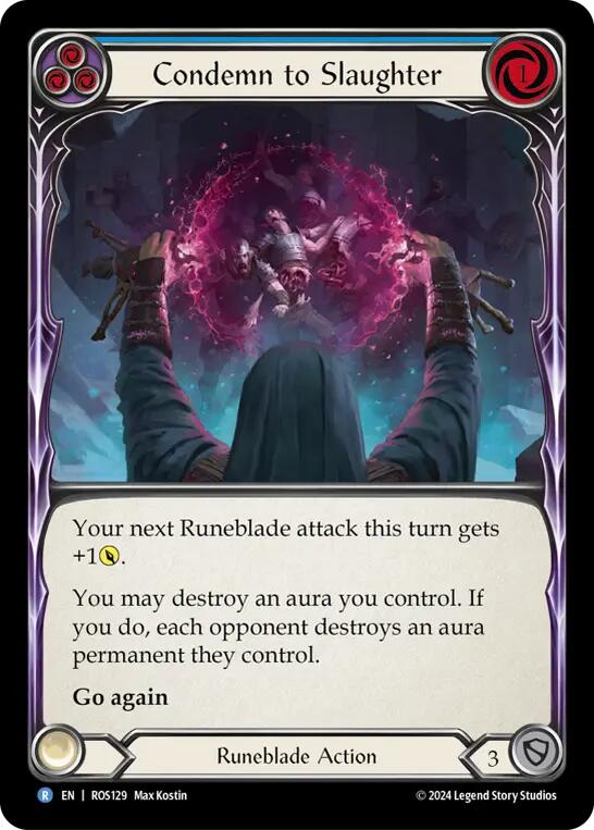 Condemn to Slaughter (Blue) [ROS129] (Rosetta)  Rainbow Foil | Good Games Cannington