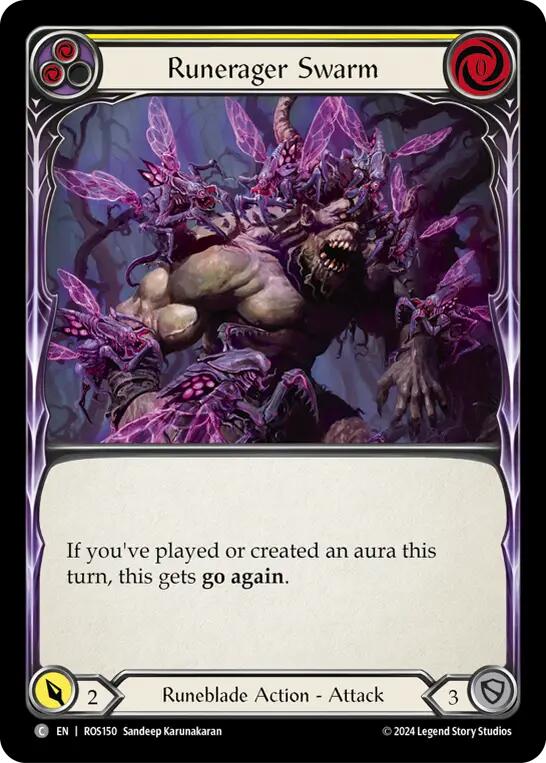 Runerager Swarm (Yellow) [ROS150] (Rosetta)  Rainbow Foil | Good Games Cannington