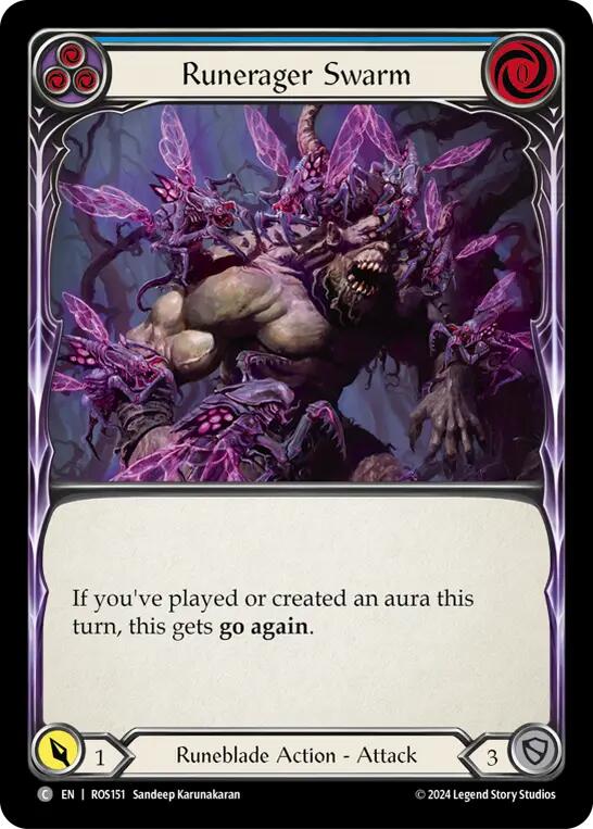 Runerager Swarm (Blue) [ROS151] (Rosetta)  Rainbow Foil | Good Games Cannington