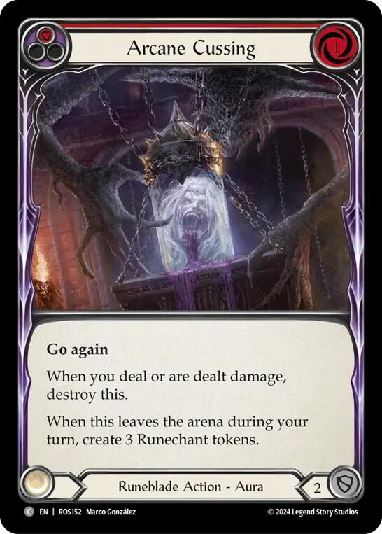 Arcane Cussing (Red) [ROS152] (Rosetta)  Rainbow Foil | Good Games Cannington