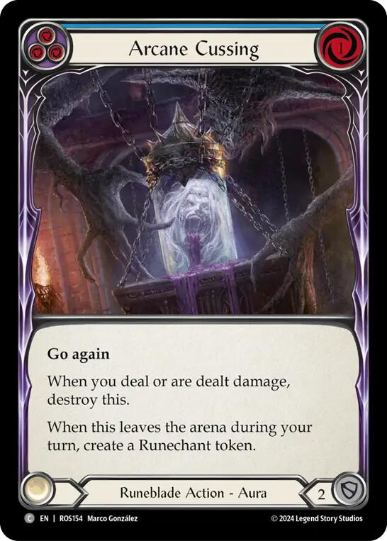 Arcane Cussing (Blue) [ROS154] (Rosetta)  Rainbow Foil | Good Games Cannington
