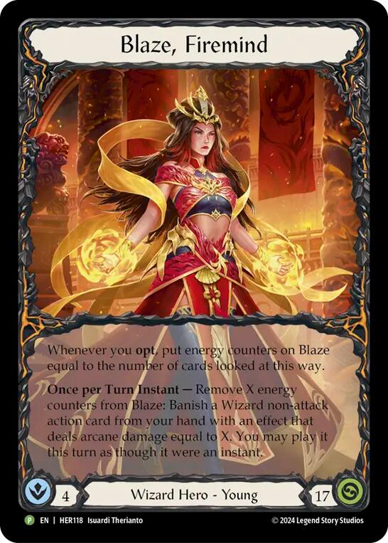 Blaze, Firemind [HER118] (Promo)  Cold Foil | Good Games Cannington