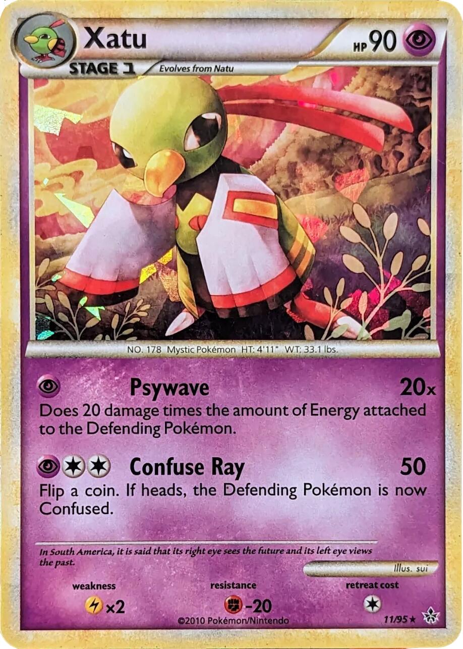 Xatu (11/95) (Cracked Ice Holo) [HeartGold & SoulSilver: Unleashed] | Good Games Cannington