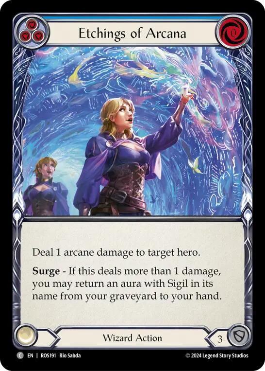 Etchings of Arcana (Blue) [ROS191] (Rosetta)  Rainbow Foil | Good Games Cannington