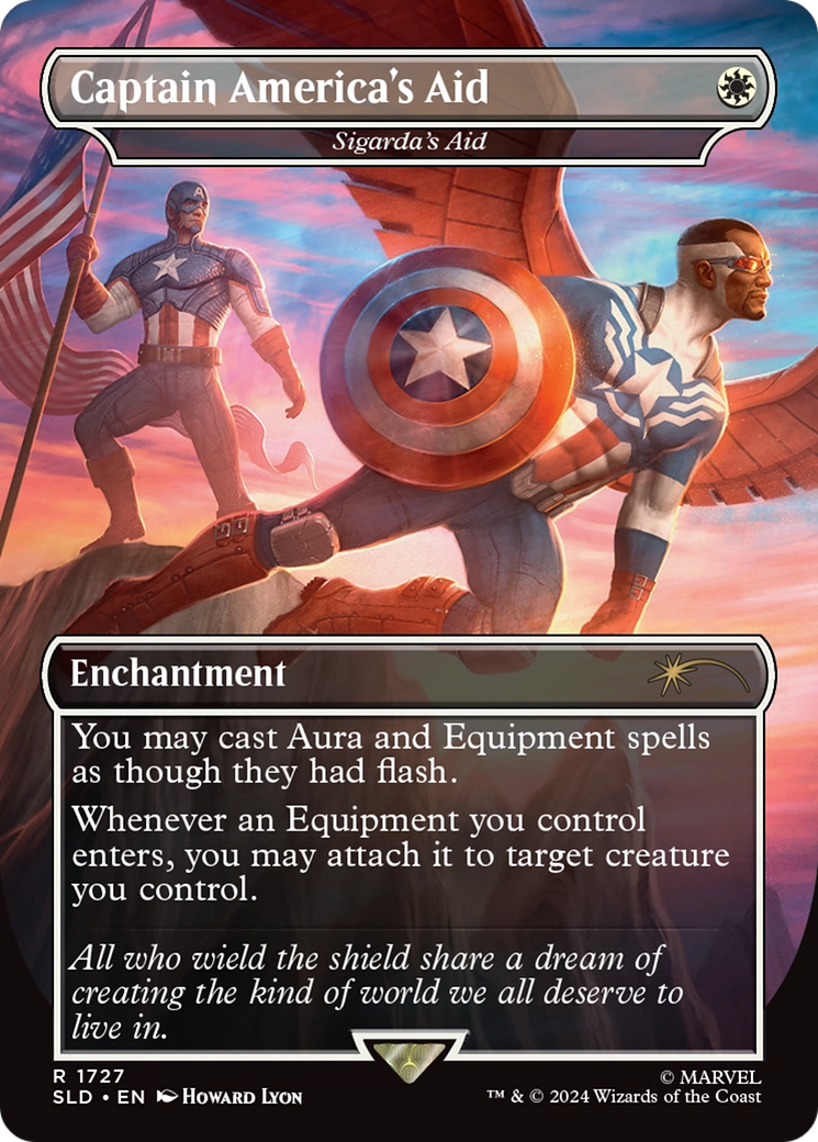 Captain America's Aid - Sigarda's Aid (Rainbow Foil) [Secret Lair Drop Series] | Good Games Cannington
