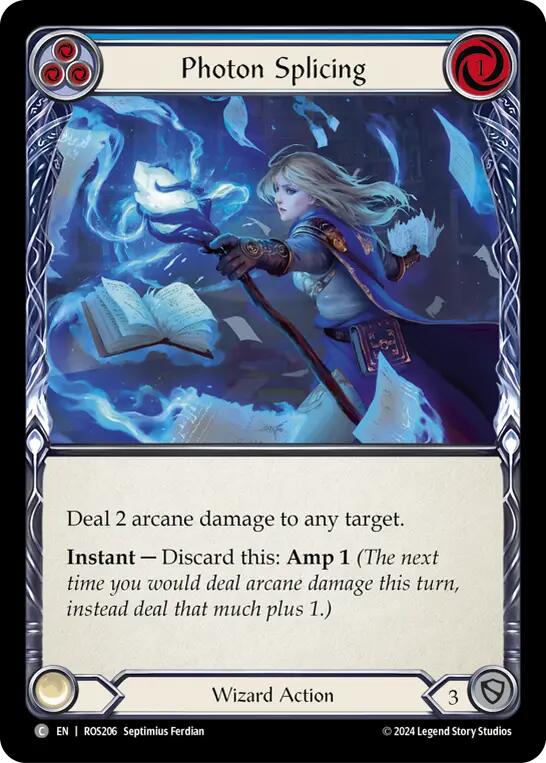 Photon Splicing (Blue) [ROS206] (Rosetta)  Rainbow Foil | Good Games Cannington