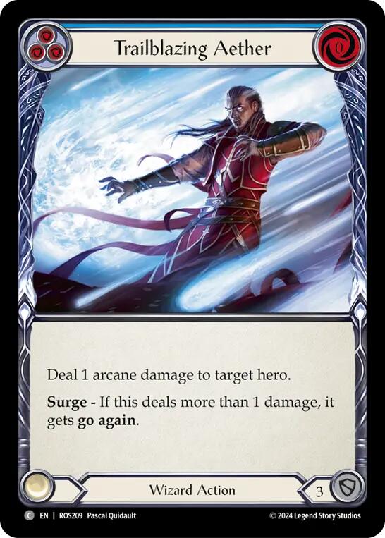 Trailblazing Aether (Blue) [ROS209] (Rosetta)  Rainbow Foil | Good Games Cannington