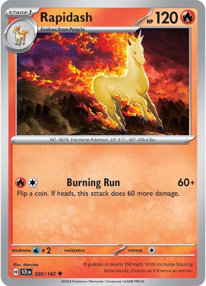 Rapidash (020/142) [Scarlet & Violet: Stellar Crown] | Good Games Cannington