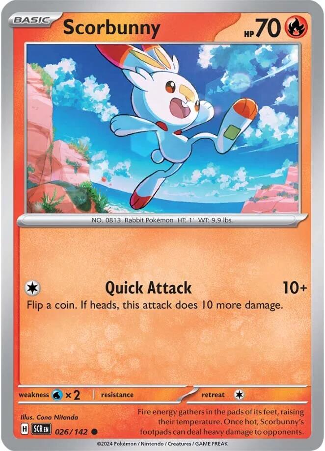 Scorbunny (026/142) [Scarlet & Violet: Stellar Crown] | Good Games Cannington