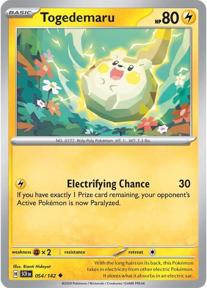 Togedemaru (054/142) [Scarlet & Violet: Stellar Crown] | Good Games Cannington