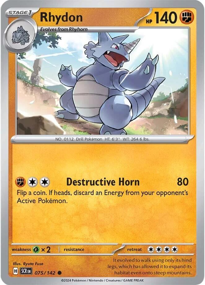 Rhydon (075/142) [Scarlet & Violet: Stellar Crown] | Good Games Cannington